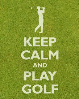 Keep Calm and Play Golf, premium print (grass texture)  