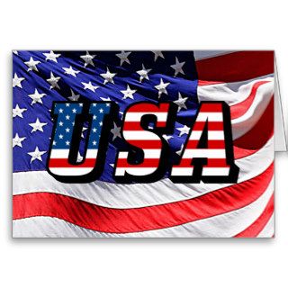 USA   American Flag Card