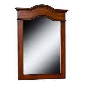 Belle Foret 36 in. L x 24 in. L Wall Mirror in Dark Cherry BF80053