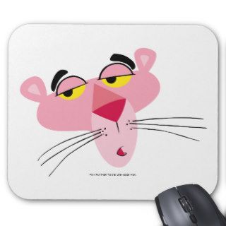 Perplexed Looking Panther Face Mouse Mats