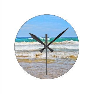 Here comes the Turquoise Wave Dance Wallclock