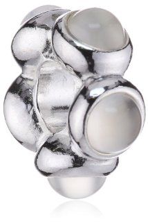 Genuine PANDORA Sterling Silver White Cabochon Moonstone Charm 790538MS Jewelry