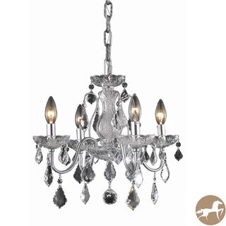 Christopher Knight Home Crystal Four Light Chrome Chandelier with Hardwired Switch Christopher Knight Home Chandeliers & Pendants