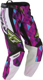 Fly Racing Kinetic Girls Youth Pants , Gender Womens, Distinct Name Purple/Teal, Size 7 8, Primary Color Purple 365 44806 Automotive