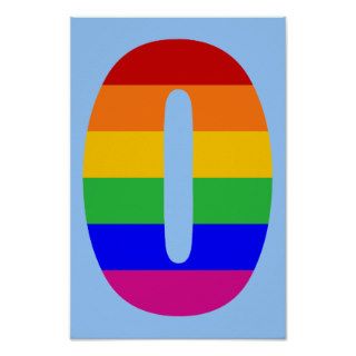 Rainbow Letter O Print