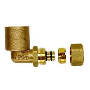 1/2 in. Compression x 3/4 in. Brass 90 Degree Female Sweat PAP Elbow RPAE2C4FS