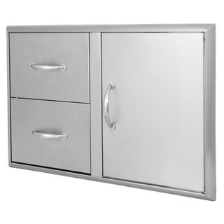 Blaze 32 inch Stainless Steel Access Door and Double Drawers Blaze Outdoor Products Grilling Accessories