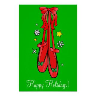 Christmas Ballet Shoes Posters
