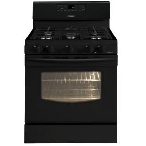 Samsung 5.8 cu. ft. Gas Range with Self Cleaning Convection Oven in Black NX583G0VBBB