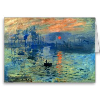 Impression Sunrise, Soleil Levant, Claude Monet Cards