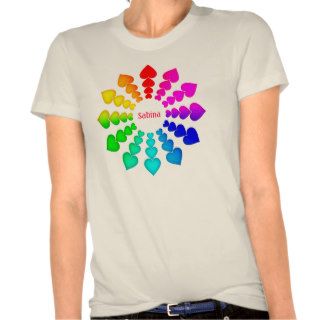 Colorfull hearts around your name   special gift shirts