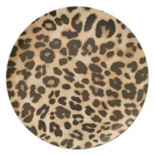 Leopard Print Background Party Plates