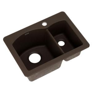 Blanco Diamond Dual Mount Composite 20.5x15x8 1 Hole Double Bowl Prep Sink in Cafe Brown DISCONTINUED 440187