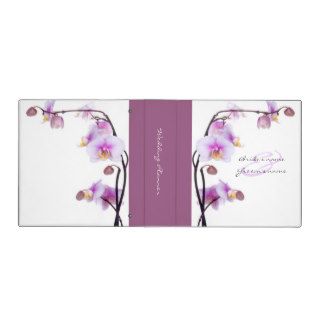 Purple and White Orchid Wedding Planner Binder