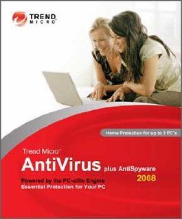 Trend Micro AntiVirus plus TrendMicro Antispyware 2008 3 User License Software