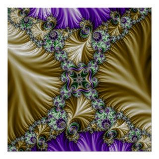 Fractal X Pattern Poster