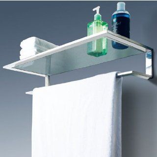 Cool Line Platinum Collection Bathroom Glass Shelf with Towel Bar Kitchen & Dining