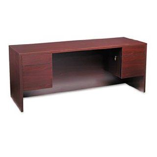 10500 Series Kneespace Credenza With 3/4 Height Pedestals, 72w x 24d, Mahogany by HON (Catalog Category Furniture & Accessories / Credenzas)  Office Credenzas 