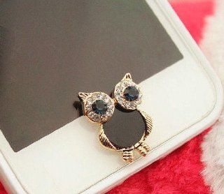 eBADA Cute Vintage Owl Charm phone Home Return Keys Buttons Sticker For iPhone 4S iPhone 5 iPod Touch iPad Repair Fix Replace Replacement Cell Phones & Accessories