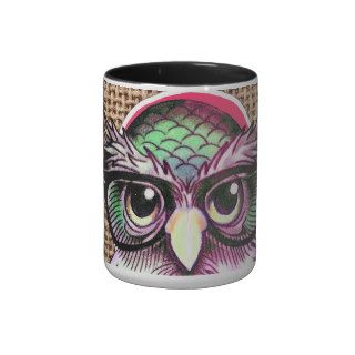 Cool  Colorful Tattoo Wise Owl With Funny Glasses Coffee Mugs
