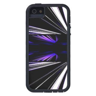 Modern geometric lines iPhone case in b&w&purple Case For iPhone 5