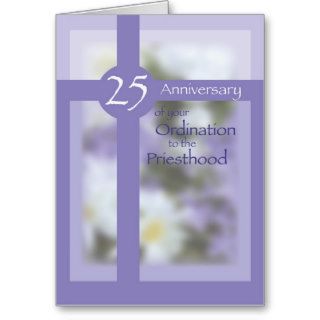 Priest 25th Anniversary Congratulations, Purple Cards