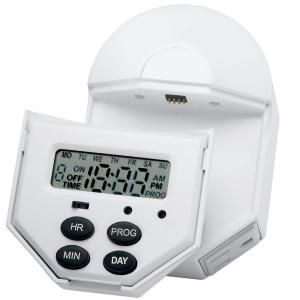 Brinks Home Security Indoor Digital 7 Day, 6 Event Timer with 2 Outlets and Removable Screen 44 1073