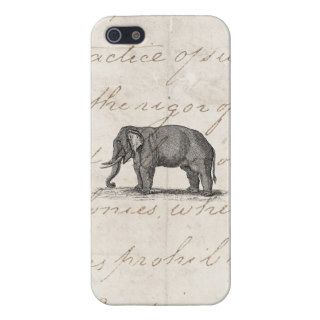 Vintage 1800s Elephant Illustration   Elephants iPhone 5 Cases