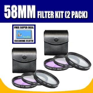 Zeikos 3 Piece (2 Pack) 58MM Filter Kit For Olympus E 520, E 510, E 500, E 420 and E 410 Digital SLR Cameras (40 150mm) Olympus Lenses with Exclusive FREE Complimentary Super Deal Micro Fiber Lens Cleaning Cloth  Digital Camera Accessory Kits  Camera &am
