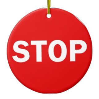 Stop Sign Christmas Tree Ornament