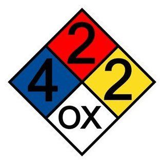 NFPA 704 4 2 2 Ox Sign NFPA PRINTED 422OX NFPA Diamonds  Message Boards 