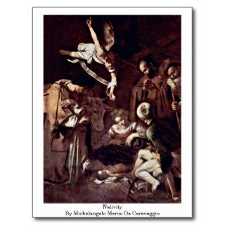 Nativity By Michelangelo Merisi Da Caravaggio Post Cards