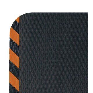 Andersen 423 Nitrile Rubber Hog Heaven Anti Fatigue Mat with Orange Striped Border, 3' Length x 2' Width x 5/8" Thick, For Dry Areas