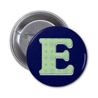 Monogram Letter E Button