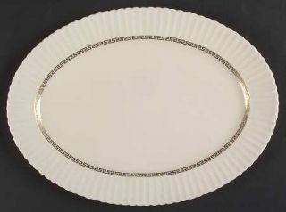 Lenox China Cretan 13 Oval Serving Platter, Fine China Dinnerware   Temple Shap