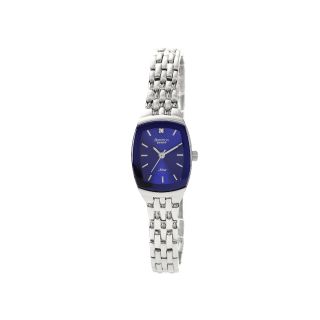 Armitron Now Womens Silver Tone Stainless Steel Diamond Accent Watch