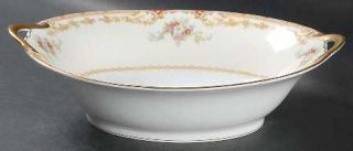 Noritake Lismore 10 Oval Vegetable Bowl, Fine China Dinnerware   Rust/Tan  Edge