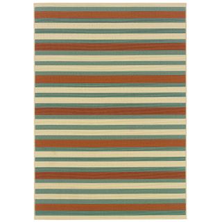 Oriental Weavers Montego Stripe Indoor/Outdoor Runner Rug, Terracotta Stripe