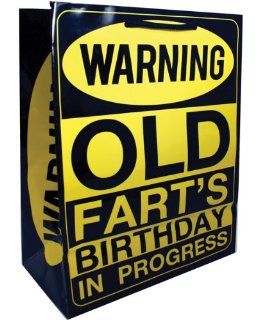 Warning old fart's birthday in progress gift bag Health & Personal Care