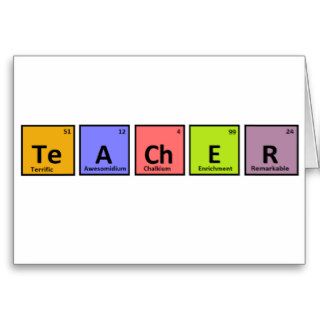 Periodic Table Teacher Appreciation Card