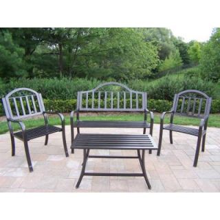 Oakland Living Rochester 4 Piece Patio Seating Group 6123 3830 6130 4 HB