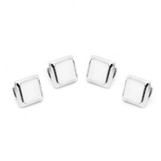 Silver and Mother of Pearl JFK Presidential Studs Ravi Ratan Clothing