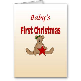 Baby's First Christmas Bear Cards