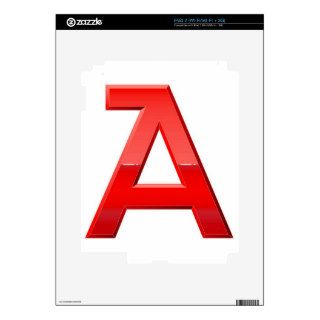 Alphabet  Latter A English type typography name fi iPad 2 Decals