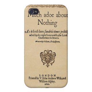 Front Piece to Much Ado About Nothing Quarto iPhone 4/4S Case