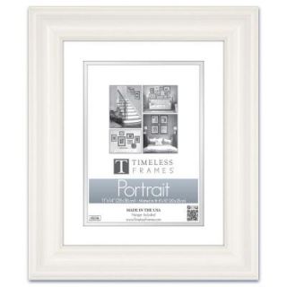 Timeless Frames Lauren 1 Opening 11 in. x 14 in. White Matted Picture Frame 51015