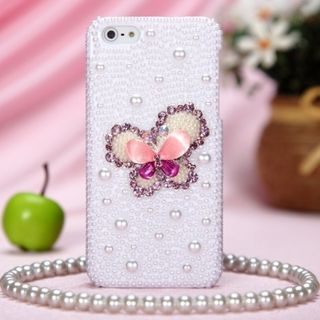 BasAcc Butterfly Pearl 3D Diamante Back Case for Apple iPhone 5 BasAcc Cases & Holders