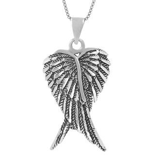 Tressa Sterling Silver Oxidized Angel Wings Necklace Tressa Sterling Silver Necklaces