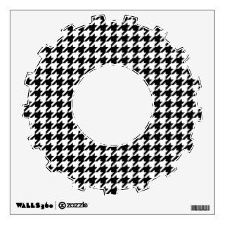 Houndstooth pattern black and white wall decals
