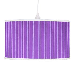 Retro Lavender Purple Stripe Pendant Lamp